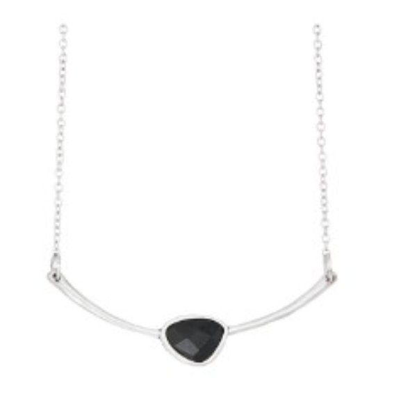 The Sak - Small Stone Smile Necklace 16 (Black/Silver) - Picture 4 of 4
